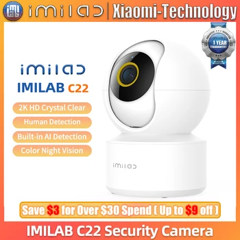 IMILAB C22 카메라 보안 보호 비디오 감시 스마트 와이파이 6 IP 웹캠, 사람 소리 감지 모션 추적 캠, 3K