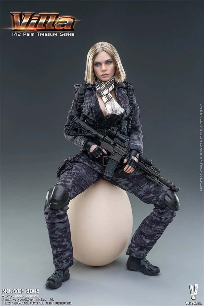

VERYCOOL 1/12th VCF-3005 Palm Treasure Series Black MC Camouflage Women Soldier Villa Full Set Body Doll For Child Gift Collect