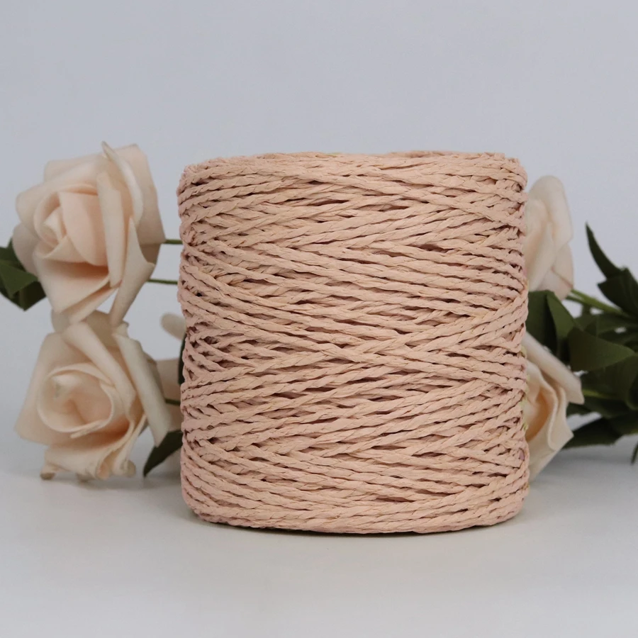 100g/Ball Raffia Yarn Kintting Paper Straw Yarn for Crocheting Hat Fancy Yarn Flower Packing Summer Fashion Handmade Material 3