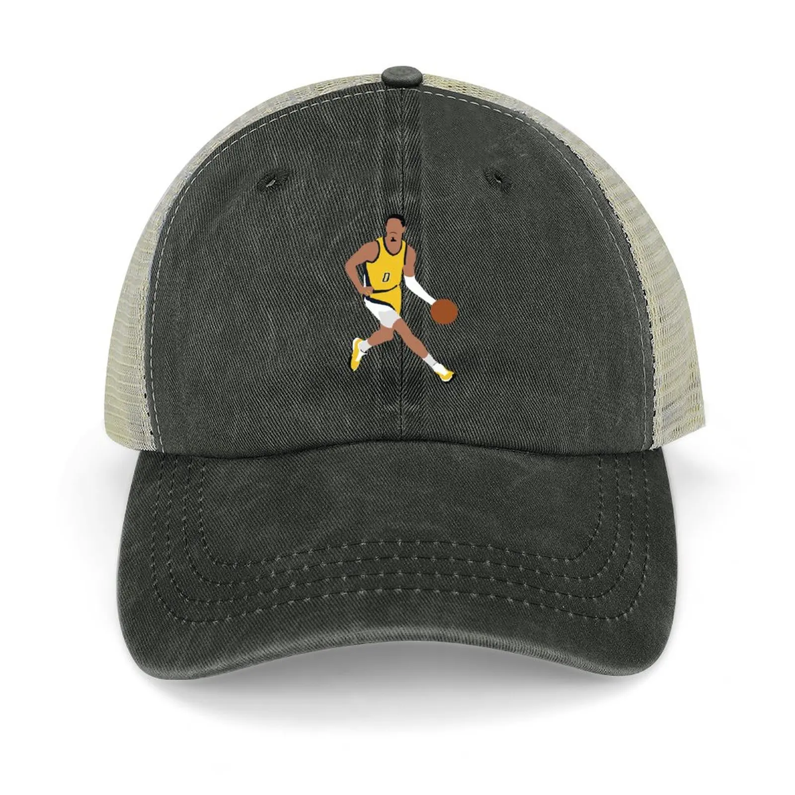 

Tyrese Haliburton Pacers Cowboy Hat tea Hat birthday Vintage hard hat Caps For Men Women's