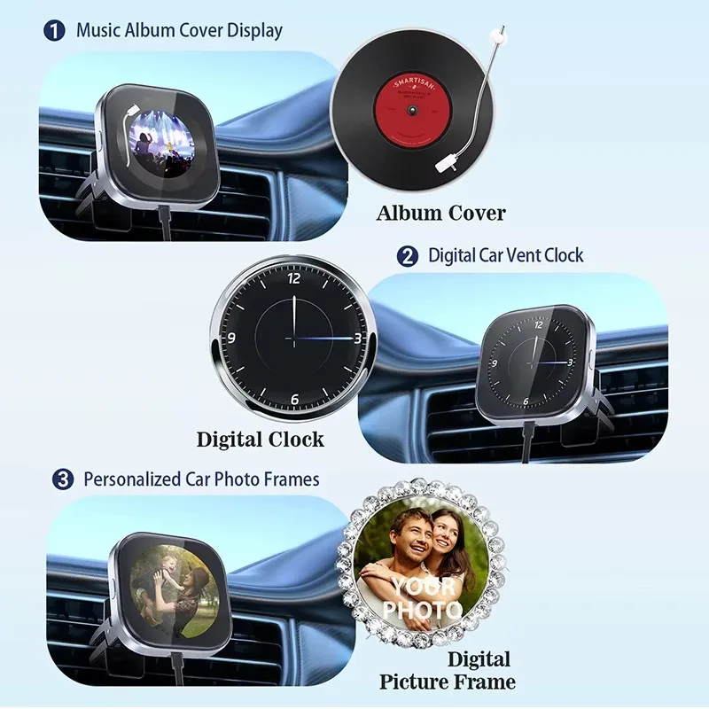 Wireless CarPlay Adapter with Digital Picture Frame for VW Ford