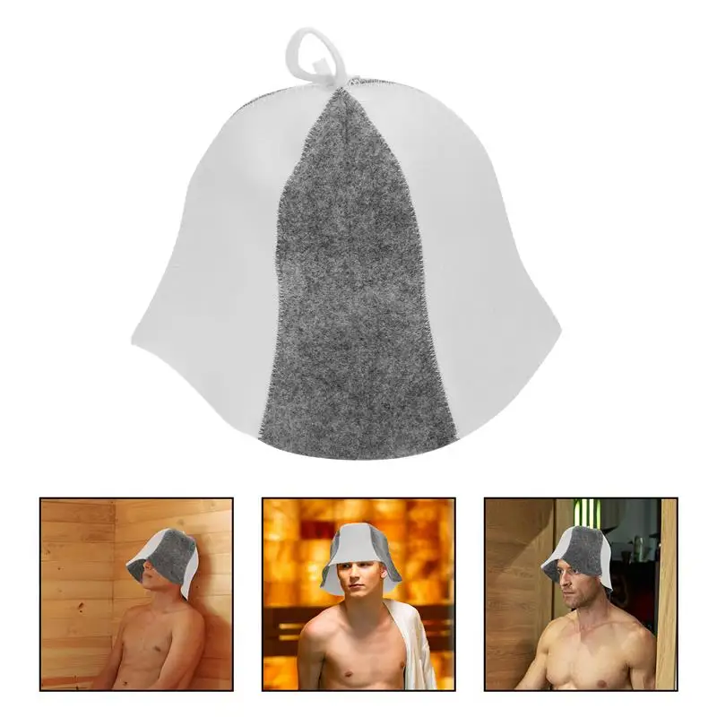 1PC Felt Sauna Hat Bath Hat For Sauna Comfortable Sauna Hat Absorbent Sauna Hat Felt Bath Hat Sauna Vaporarium Accessories New 2