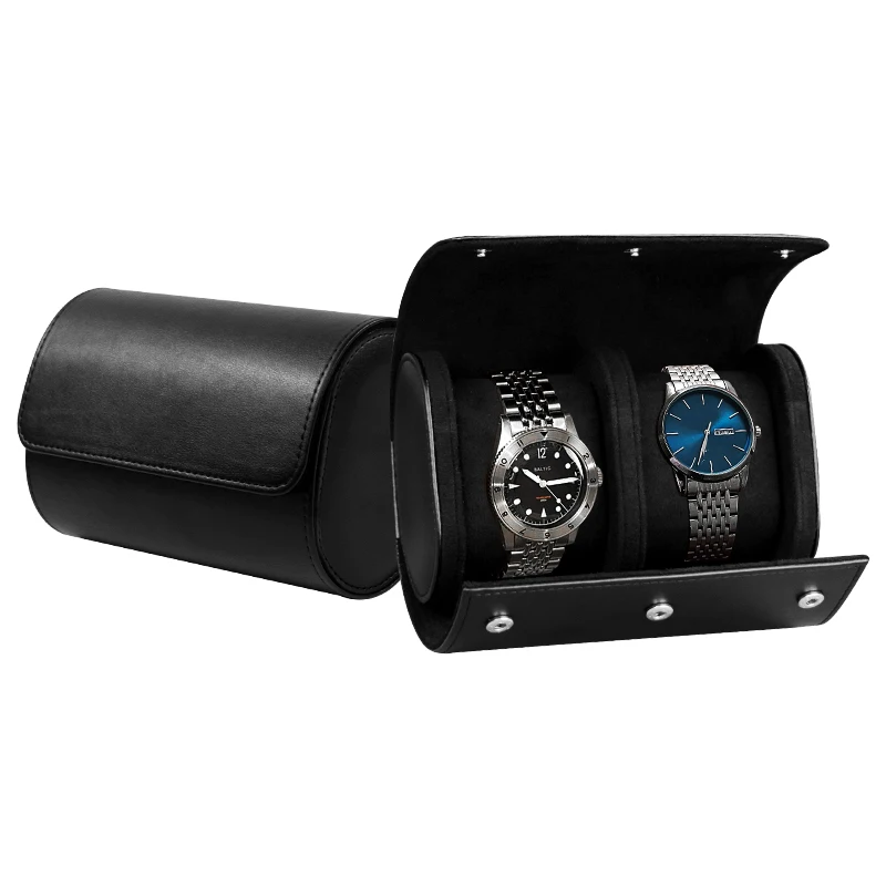 Leather Watch Box Embers 1 2 3 slots Luxury Genuine Watch Roll Storage Box Travel Case Gift Pouch
