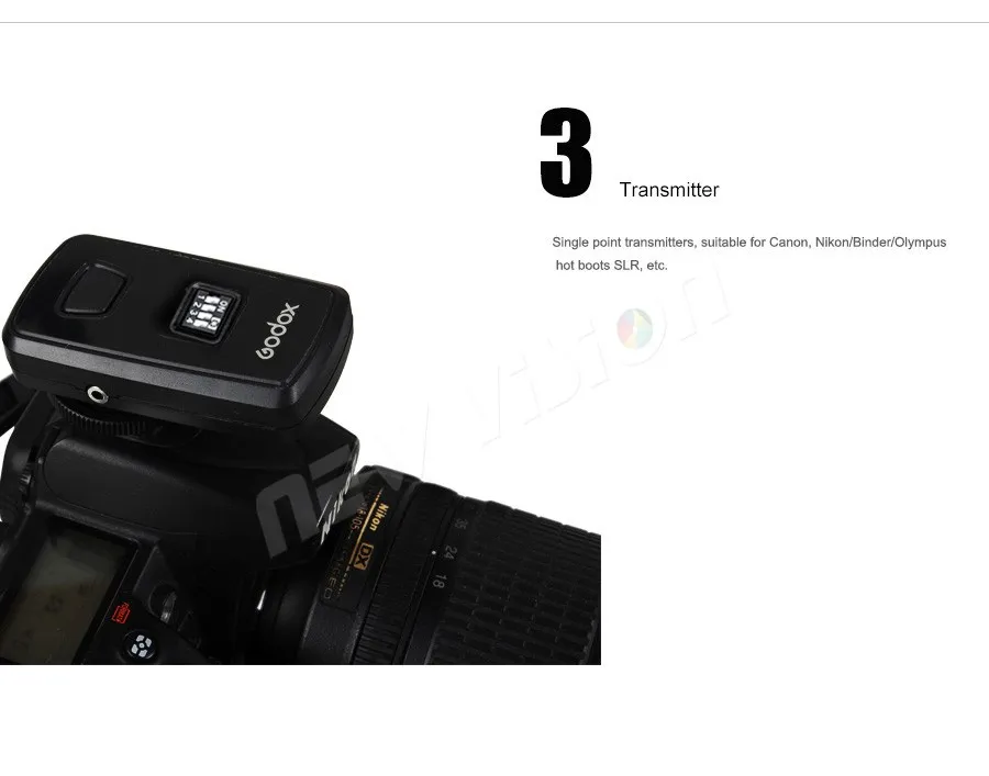 Godox DM-16 Channel Wireless Radio Remote Studio Flash Trigger For Canon Nikon O