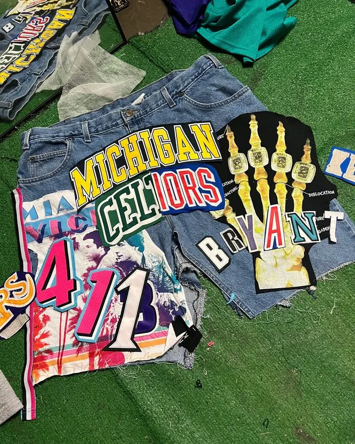 Y2K Jeans Shorts American Hip Hop Graphics Retro Baggy Denim Gym Shorts Mens Womens Basketball Casual summer jeans shorts denim shorts