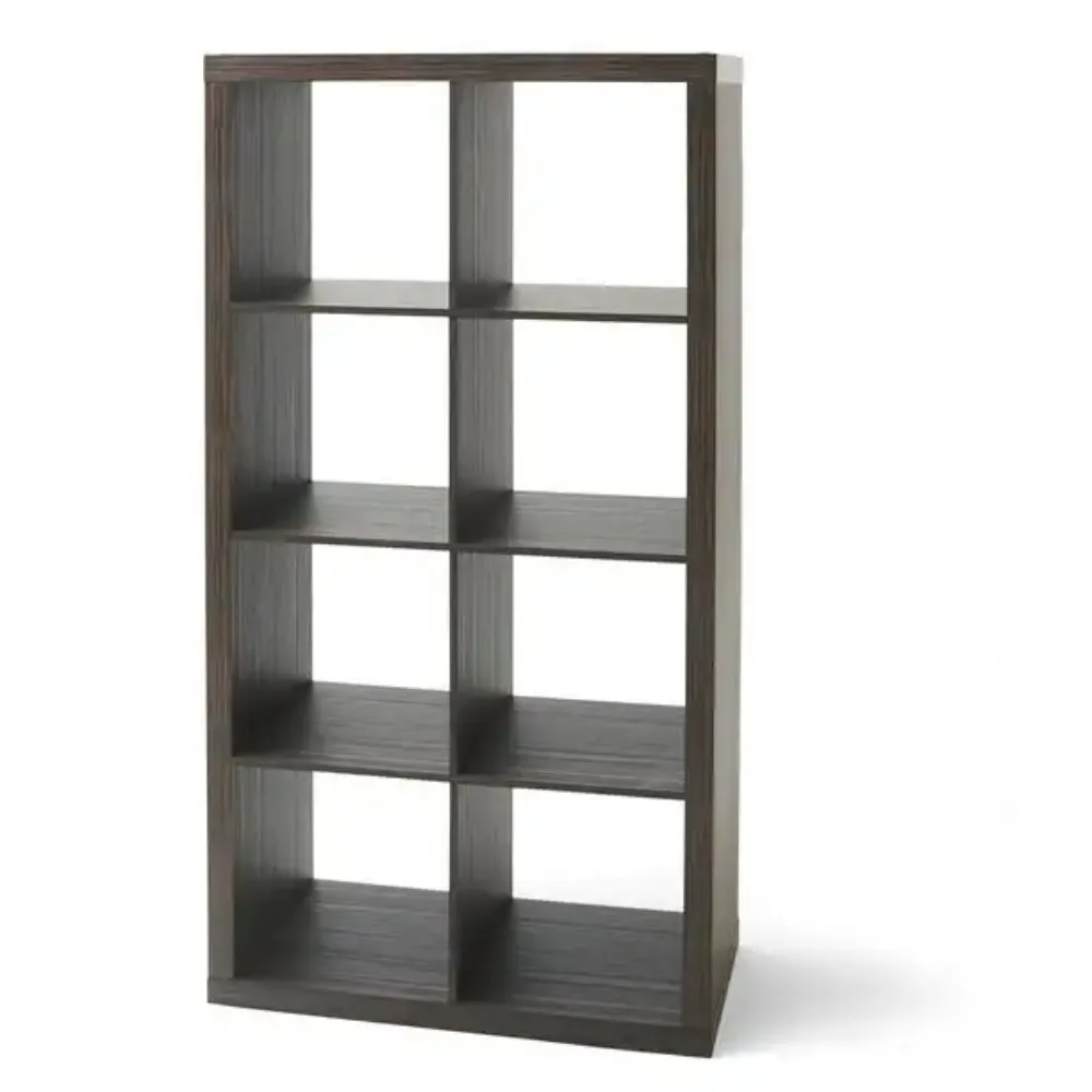 Homes 8-Cube Storage Organizer, White Texture/Rustic Gray/Solid Black/Tobacco Oak Optional 6