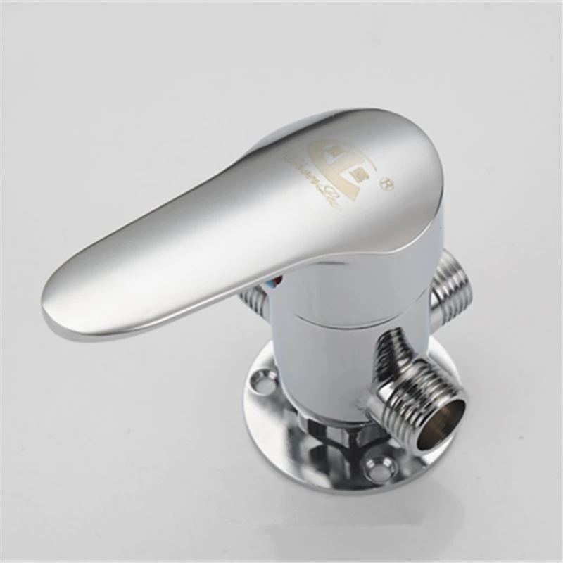 

1PC Brass Silver Solar Water Heater Electric Water Valve Three-Way Hybrid Valve Thread G1/2' Wall Mount