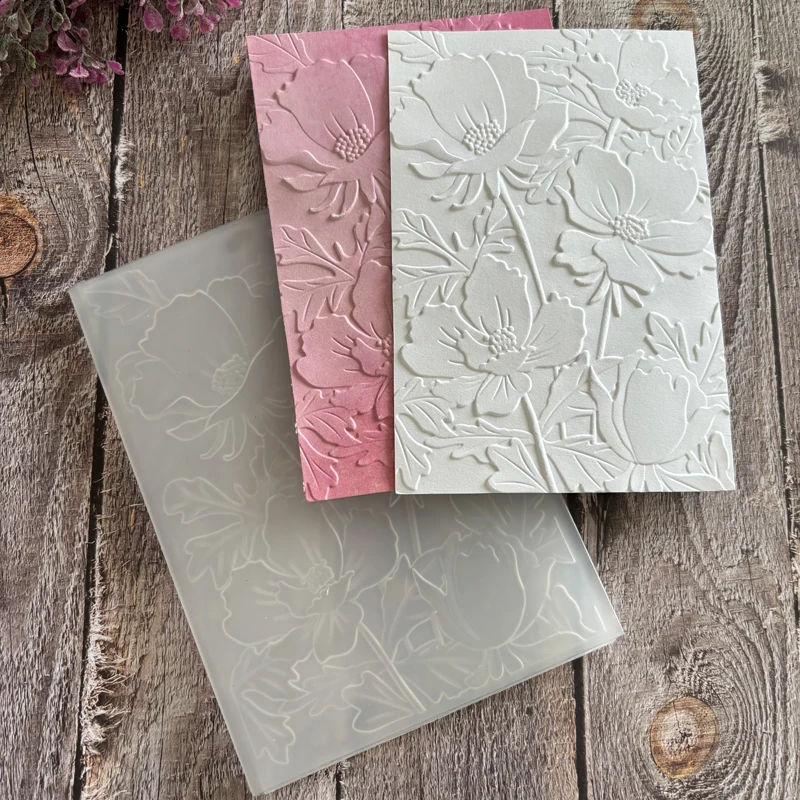 New Sea Anemone Bouquet 3d Embossed Plastic Embossed Folder And Mold For Card Making Scrapbook Paper Diy Decorative Products plastic embossing folder embossing folder