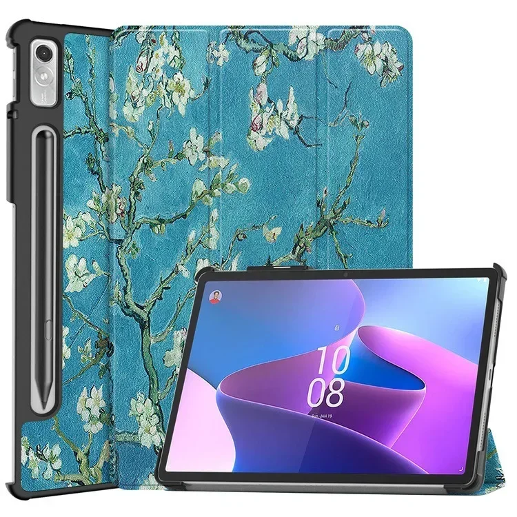 Sleek Tri-Folding Leather Tablet Cover - Lightweight and Durable Design