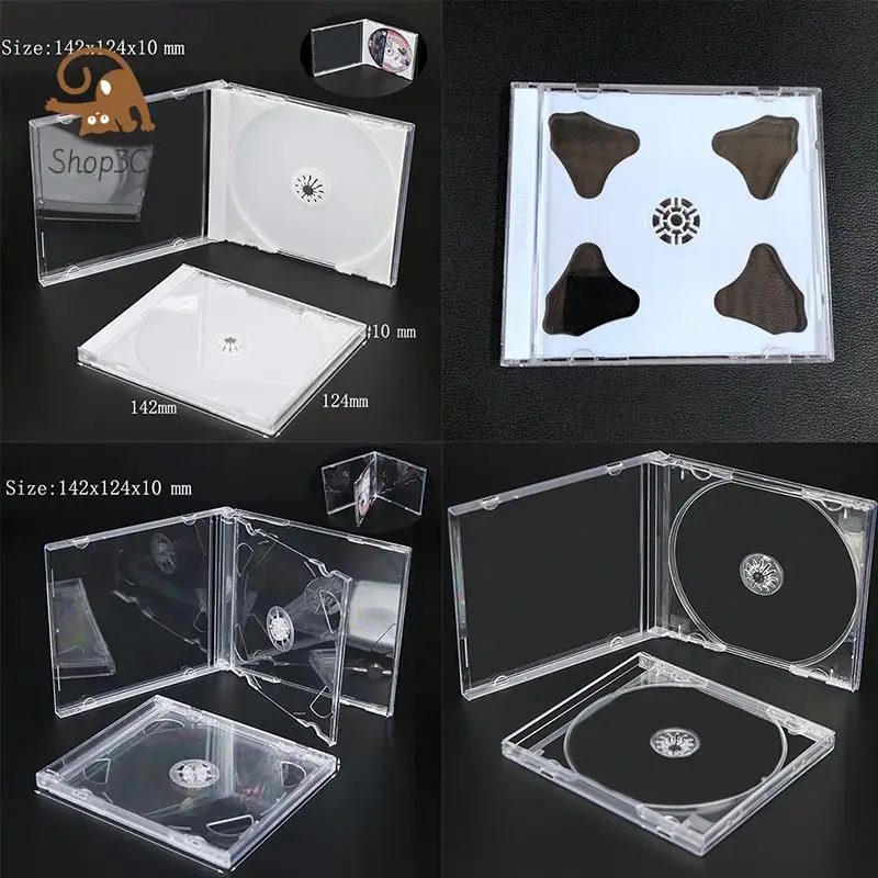 Transparent Plastic DVD Case Portable CD Storage Box CD Package Case