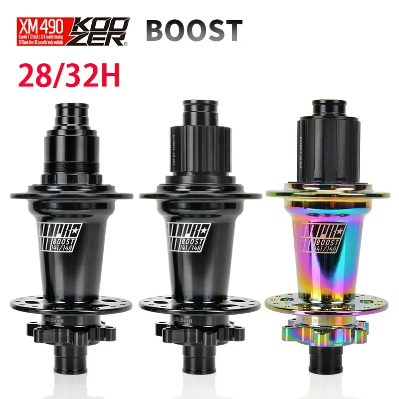 Koozer Mtb Mozzo Bicicletta Xm490 Pro Cr-Mo Steel Boost 28H 32 Fori 15X110 12X148Mm Ta Thru Hg Xd Ms Sx Gx Nx 10 11S 12S Thru Bike
