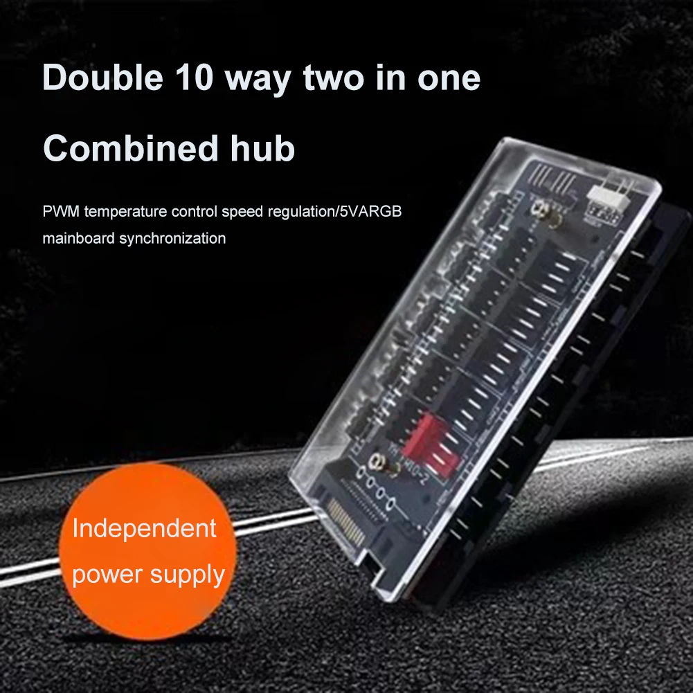 10 in 1 ARGB Controller Temperature Control ARGB Controller Cooling Fan