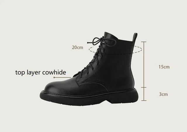 2022 Autumn/winter Women Shoes Genuine Leather Ankle Boots Round