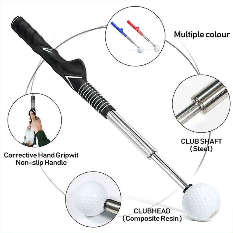 1 Pcs Golf Swing Practice Stick Telescopic Golf Swing Trainer Golf Swing Master Training Aid Posture Corrector Practice Golf Exe 5