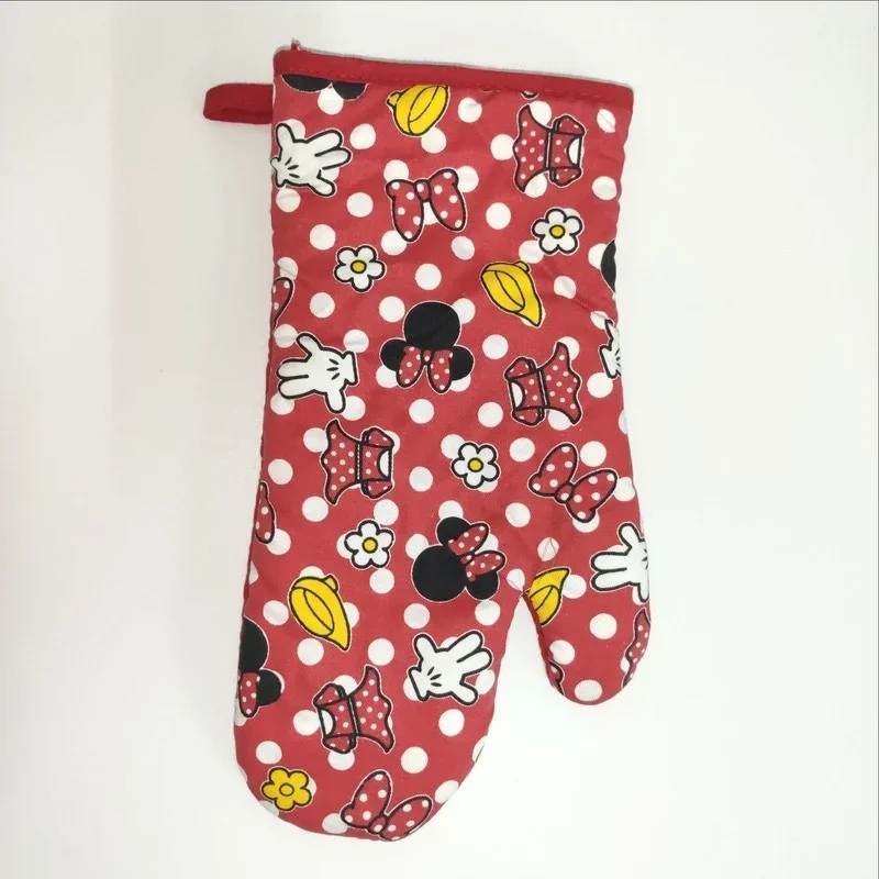 Disney Mickey Anti-scalding Oven Gloves New Cartoon Pattern Kitchen Tray Dish Bowl Oven Baking Heat Insulation Mitts Accessories