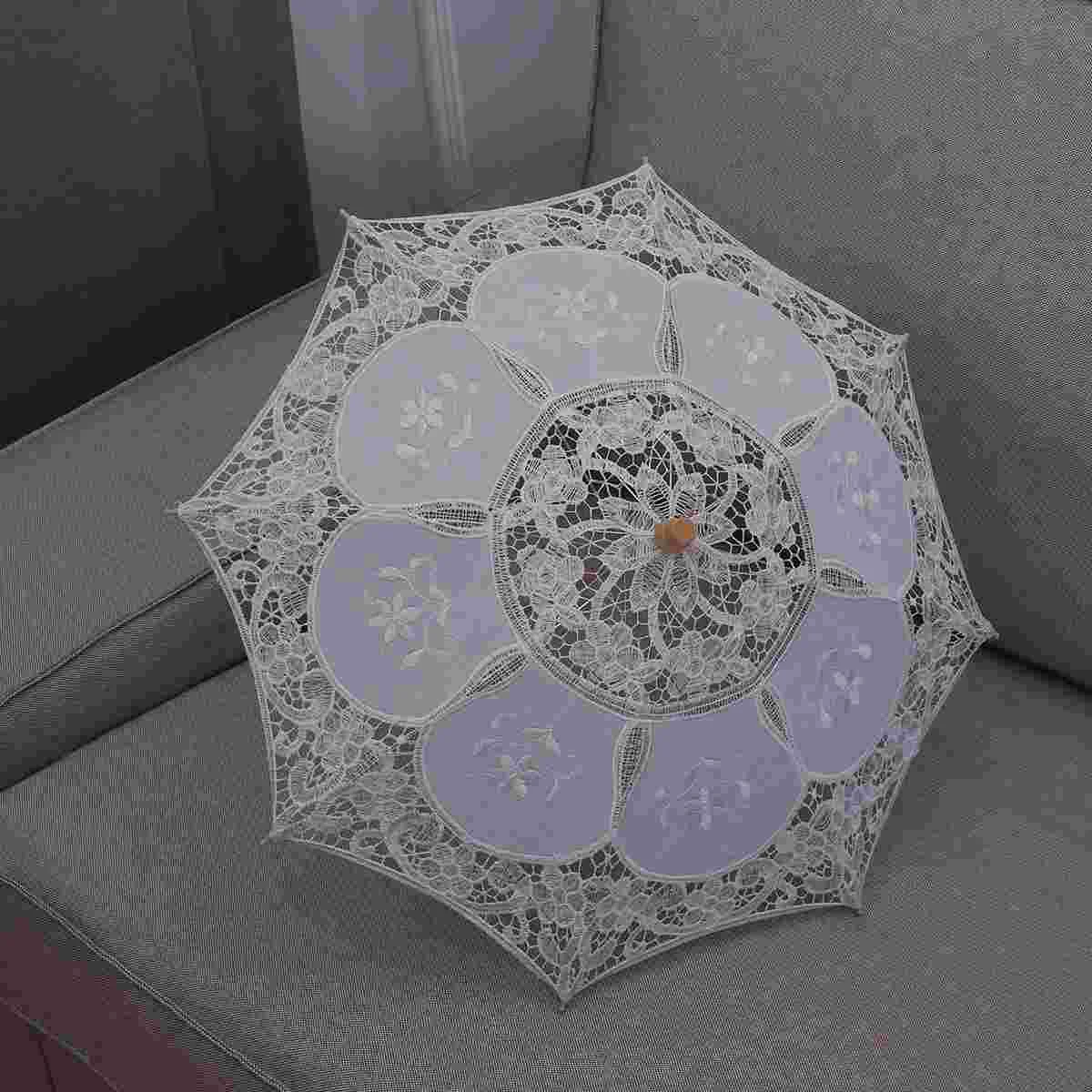 

Lace Umbrella Umbrellas for Rain Classical Handmade Cotton Props Dress Not Rainproof