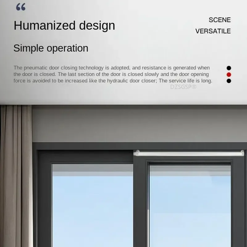 

Буферное закрывающее устройство для раздвижных дверей, Автоматические Дверные ограничители, Балконная кухонная раздвижная дверь, подходит для двери шириной 750-1300 мм