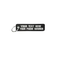 Custom Embroidered Personalized Text Patches (-black)