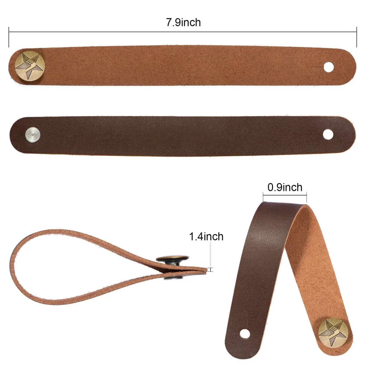 Miwaye Guitar Neck Strap Guitar Leather Strap Holder Button Safe Lock For Ukulele Bass Acoustic Accessories