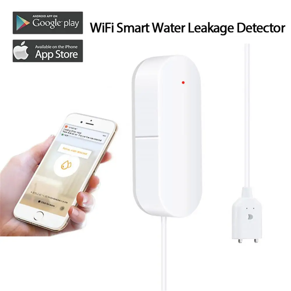 Xiaomi WiFi Smart Water Leak Sensor Water Overflow Level Detector Security Sound Alarm System Flood Leakage Remote Monitor