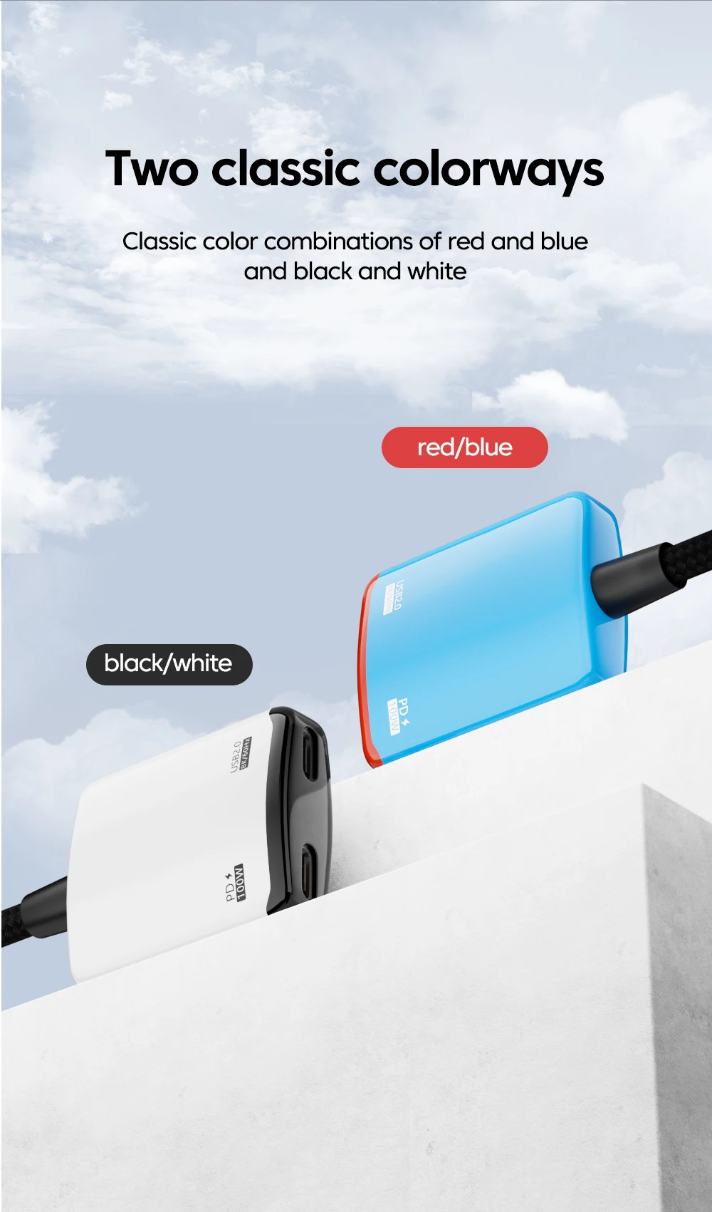USB C 2 in 1 Converter PD100W Charging 8K@60Hz Video Full-Function Charging Transmission Line Suitable for AR XR Glasses Laptop