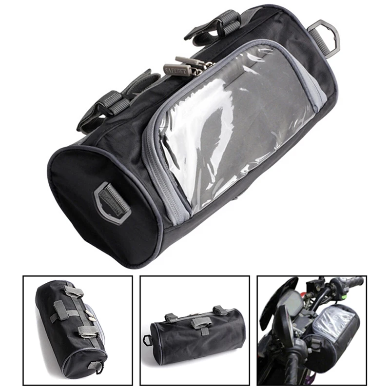 Borsa Universale per Parabrezza Moto, Contenitore Portaoggetti per Manubrio Anteriore