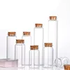 100X Glass Jars With Cork Empty 25ml 30ml 40ml 50ml 60ml 70ml 100ml 125ml 150ml 180ml Jars Containers Bottle WedHoliday Decor 1
