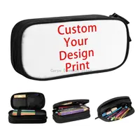 Custom Your Design Cute Pencil Case Girl Boy Large Capacity Customized Logo Printed Pencil Pouch Students Stationery 1