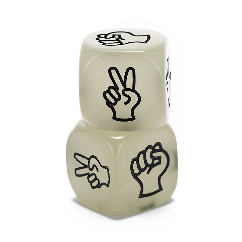 2pcs Funny 2cm Noctilucent Dice Drinking Dice Acrylic for Game Party Bar