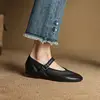 MORAZORA Ins Hot Genuine Leather Shoes Women Flats Buckle Strap Mary Janes Flat Shoes Spring Summer Ladies Dress Daily Shoes 4