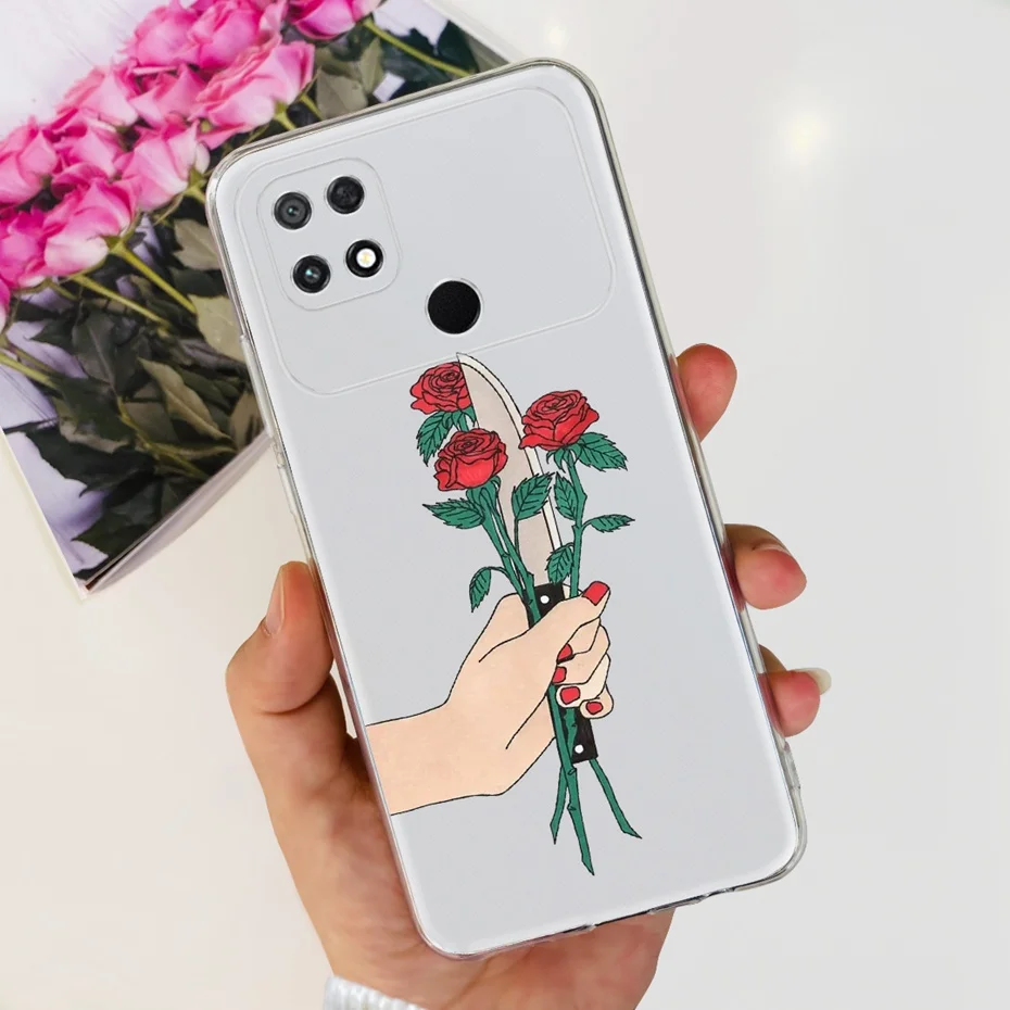 Cute Painted Soft Silicone TPU Back Cover for Xiaomi Poco C40 Phone