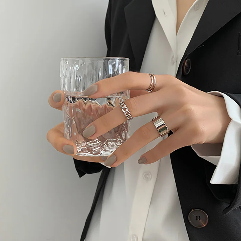 Trendy butterfly metal punk ring set women girls party jewelry gifts fashion accessories buckle female index finger ring ring set finger ring