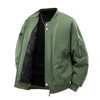 Winter Thick Jackets Men 9XL Plus Size Solid Color Varsity Jacket Fashion Casual Baseball Jacket Coats Male Big Size 9XL 3