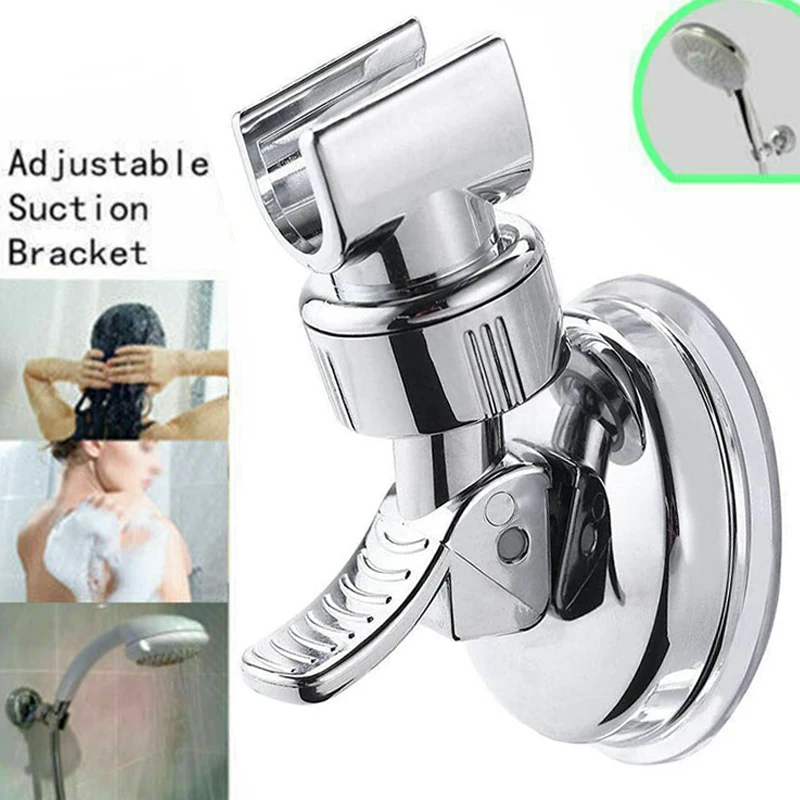 Universal Adjustable Hand Shower Holder Suction Cup Holder Full Plating  Shower Rail Head Holder Bathroom Bracket