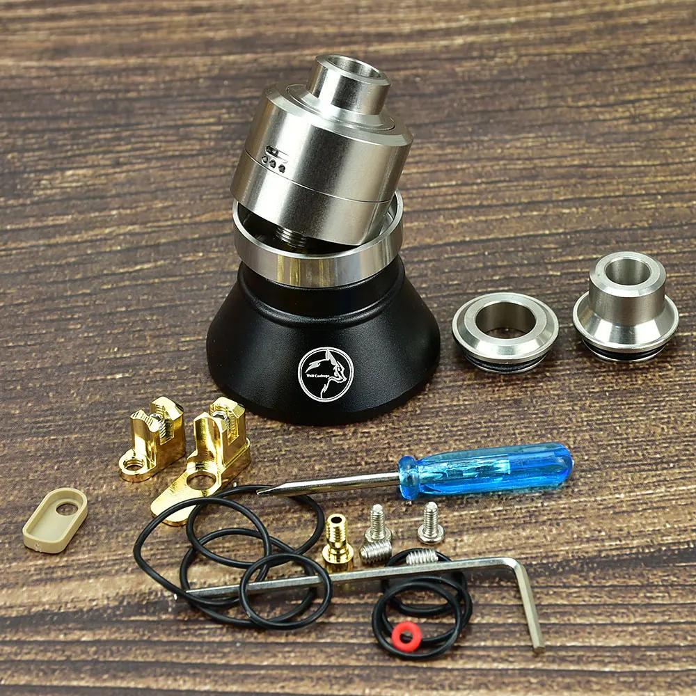 

wolfcoolvape Nisshoku rda 22MM rda vape tank mtl vape mod 316SS tank mtl rda 24mm Beauty ring Rebuildable drip tip Atomizer