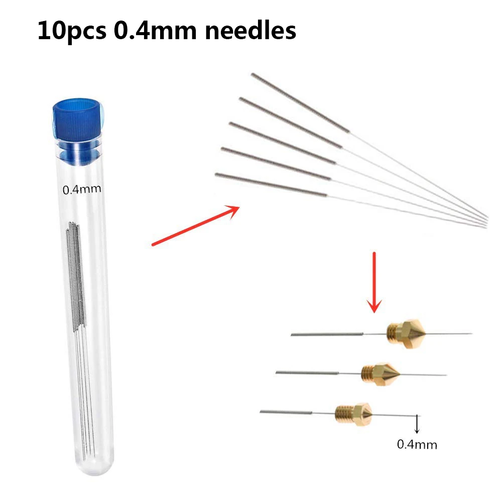 Upgrade Ender 3 Extruder Hotend Met 4 Stuks Mk8 0.4Mm Mondstuk + 10 Stuks Reinigingsnaalden + 5 In 1 Sleutel Voor Ender 3 Pro/Ender 3 V2