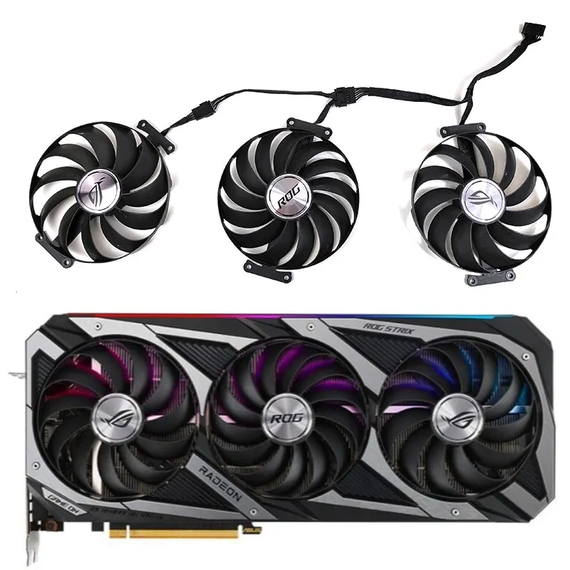 Asus Rog 95Mm 7 Pin T129215Su Fdc10U12S9-C Rog Rtx3090 3080 3070 3060 Gpu Ventola Per Asus Rog Strix Rtx 3060Ti 3070 3080 3090
