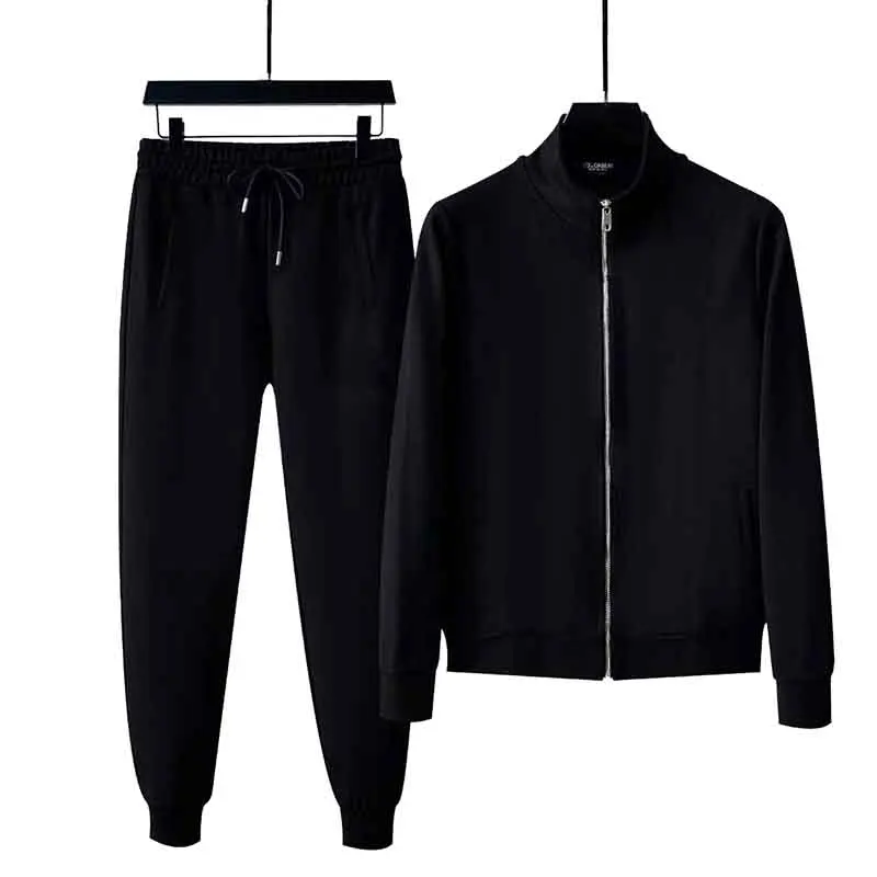 

Europe Fall/Winter 2024 New Men's High-End Stylish Solid Long-Sleeve Zip Casual Sport Suit