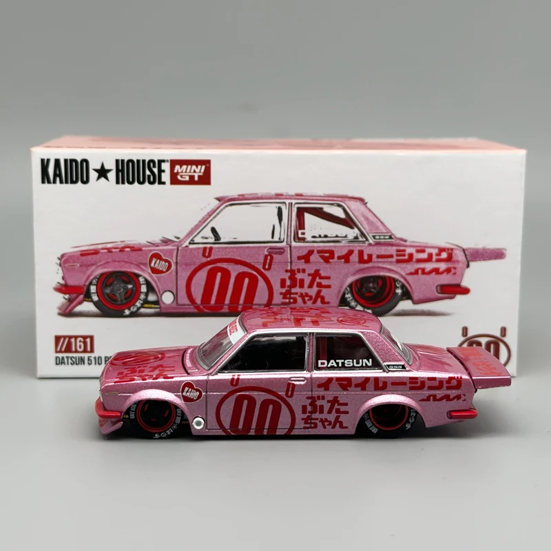 카이도 하우스 MINIGT 닷선 510 프로 스트리트 부타 V1 KHMG 합금 자동차 모델 161 체이스