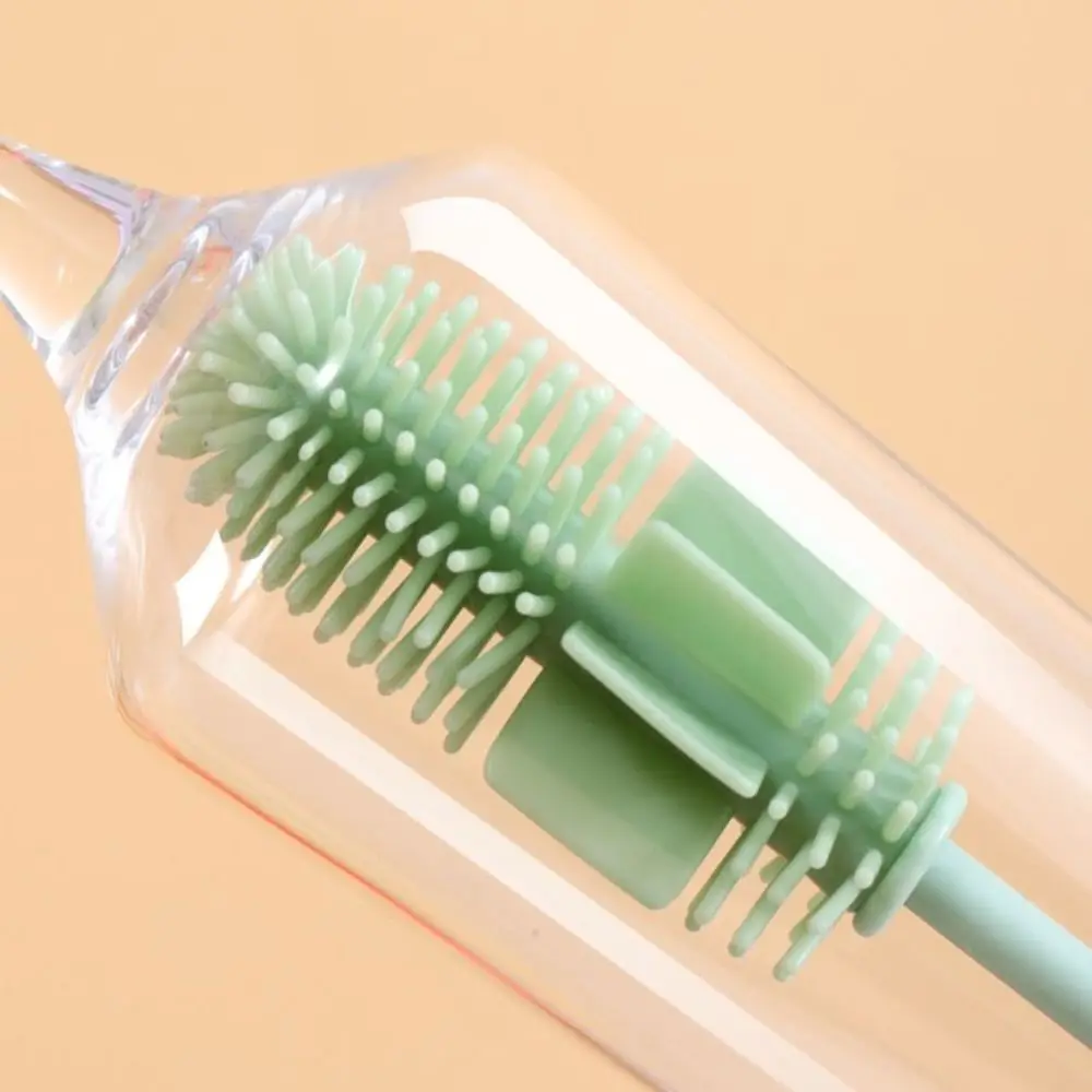 New Long Handle Sponge Brushes Multifunctional Portable Cup Brush 360 Degree Household Bottle Brush