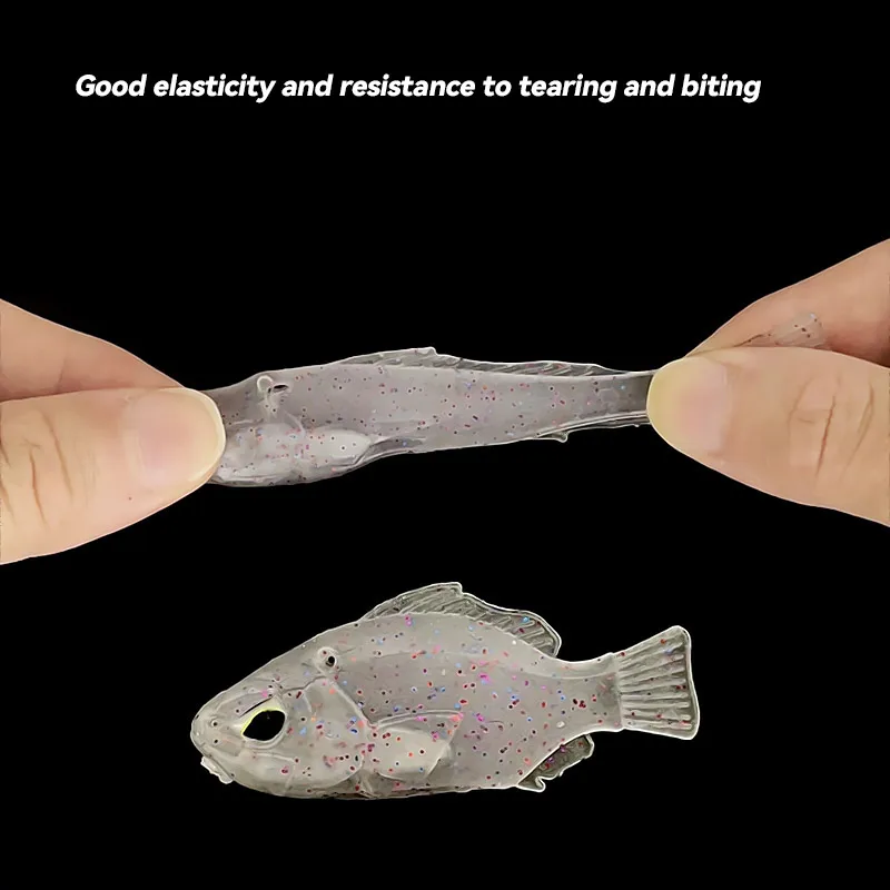 Bazooka Angelköder, weich, 55 mm/8 g, simulierter Köder, künstliche Köderblei, weiche Fische, eingebauter reflektierender Bleiblock mit Angelhaken, Hecht – Detail 6