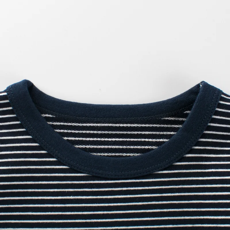 2Pcs Boys Striped T-Shirt Children Long-Sleeved Round Neck Blouse Spring New Tops Kids Cotton Bottoming Shirt Autumn Clothes