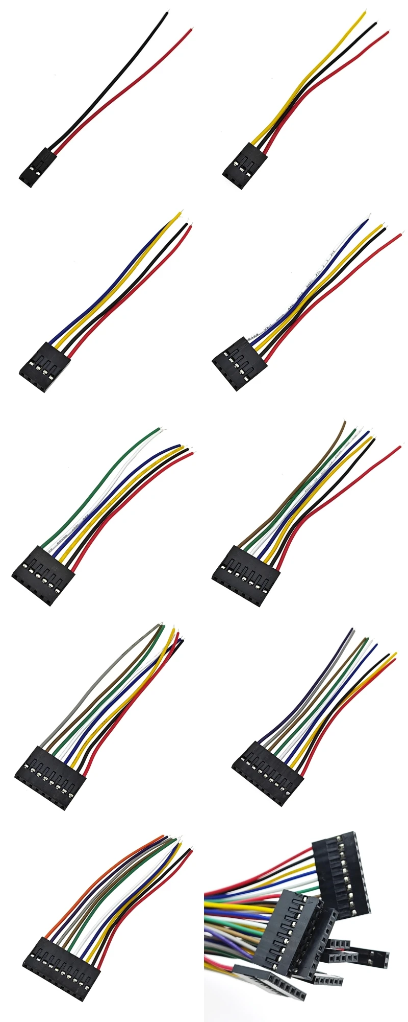 Description Picture 3 of item10PCS 20CM Single Head Dupont Line Dupont Connector Plug with Cable Jumper Wire 2.54MM PITCH 2/3/4/5/6/7/8/9/10 PIN 2P/3P/4P/5P