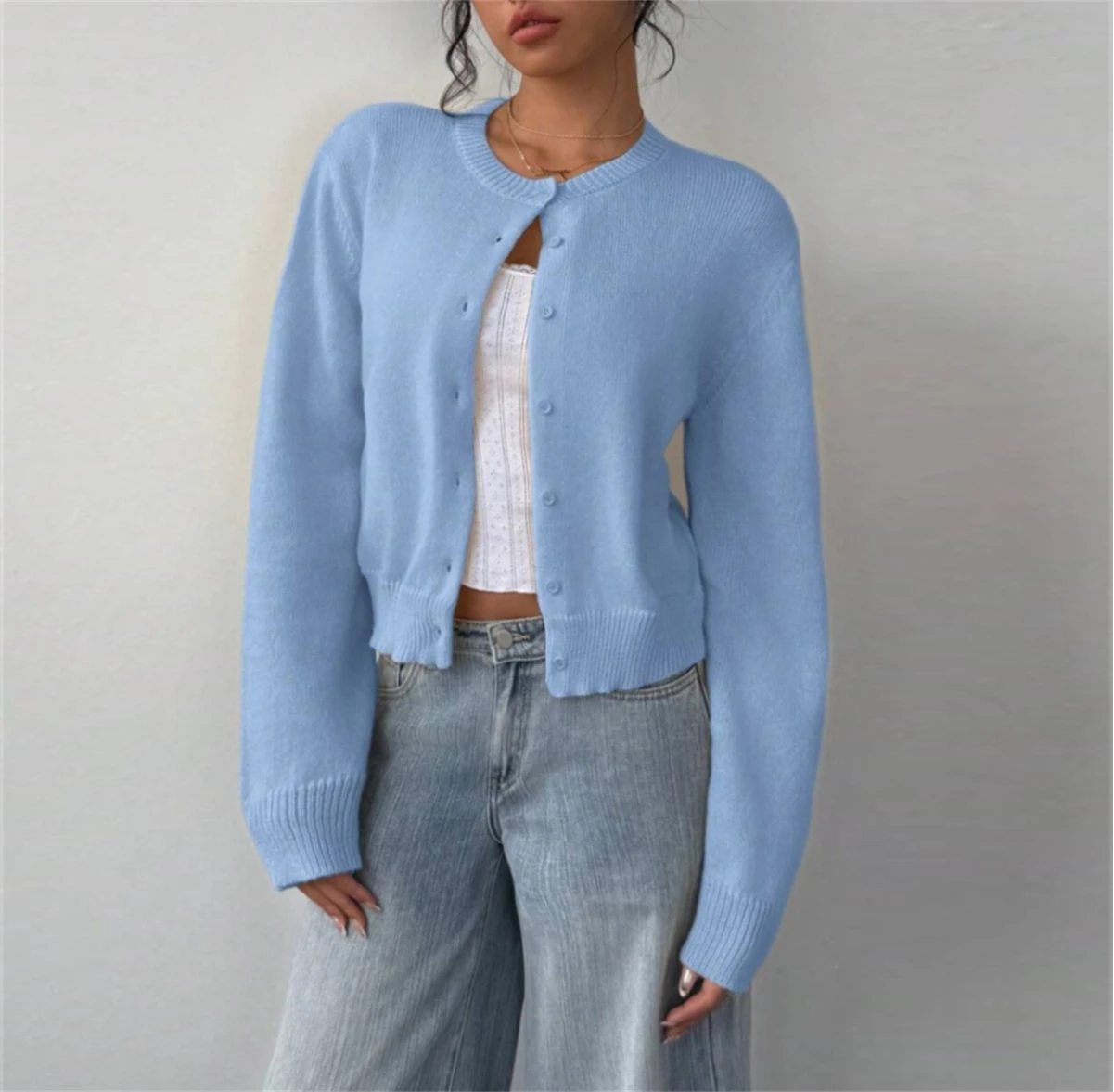 Knitted Single-Breasted Cardigan 6