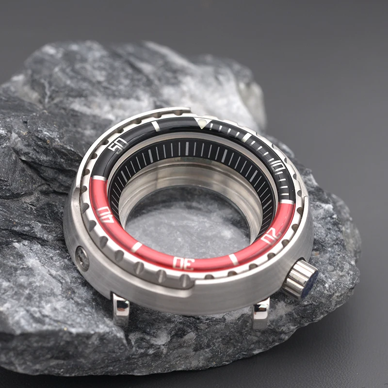 

Tuna Watch Case Waterproof Sapphire Crystal For Seiko Mod NH35 NH36 4R 7S Movement Canned Case Steel Bezel Insert Watch Parts