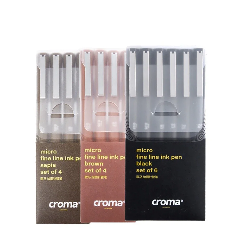 Fineliner Pen Micron Liner 0.05 0.03 0.1 0.5 Brush Tip Sketching Manga Drawing Color Sketch Stationery