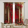 2pc,  Valentine's Day Window Curtains Luxury Vintage Rose Arch Durable Polyester,Without Electricity Birthday Party for 2