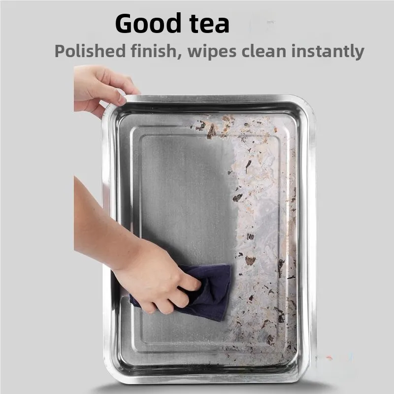Rectangular 304 Stainl Steel Tray Ster Special Commercial Dumpling Tea Tray with Holes Draining Plate for Dining Utensils