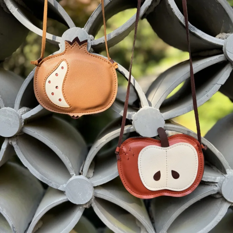 Cute Kids Messenger Bag PU Material Fruit Style