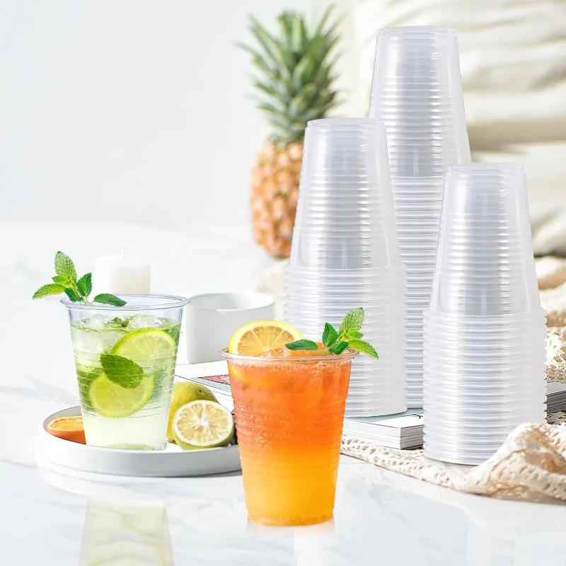 Clear Disposable 7oz Plastic Cups - 50/100 Pack